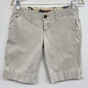 Unionbay VTG Y2K Low Rise Bermuda Chino Shorts Sz 7 Beige Grunge Bella Swan